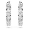 Boucles d’oreilles créoles Matrix Vittore, taille ronde, blanches, plaquées rhodium Boucles d’oreilles créoles Matrix Vittore, taille ronde, blanches, plaquées rhodium