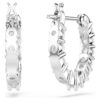 Boucles d’oreilles créoles Matrix Vittore, taille ronde, blanches, plaquées rhodium Boucles d’oreilles créoles Matrix Vittore, taille ronde, blanches, plaquées rhodium