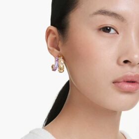 Boucles d’oreilles créoles Millenia, tailles variées, multicolores, plaquées or
