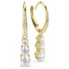 Boucles d’oreilles créoles Stilla Attract, taille ronde, blanches, plaquées or Boucles d’oreilles créoles Stilla Attract, taille ronde, blanches, plaquées or