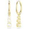 Boucles d’oreilles créoles Stilla Attract, taille ronde, blanches, plaquées or Boucles d’oreilles créoles Stilla Attract, taille ronde, blanches, plaquées or