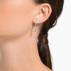 Boucles d’oreilles créoles Stilla Attract, taille ronde, blanches, plaquées rhodium Boucles d’oreilles créoles Stilla Attract, taille ronde, blanches, plaquées rhodium