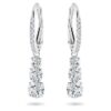 Boucles d’oreilles créoles Stilla Attract, taille ronde, blanches, plaquées rhodium Boucles d’oreilles créoles Stilla Attract, taille ronde, blanches, plaquées rhodium