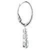 Boucles d’oreilles créoles Stilla Attract, taille ronde, blanches, plaquées rhodium Boucles d’oreilles créoles Stilla Attract, taille ronde, blanches, plaquées rhodium