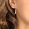 Boucles d’oreilles créoles Stilla Attract, taille ronde, blanches, plaquées rhodium Boucles d’oreilles créoles Stilla Attract, taille ronde, blanches, plaquées rhodium