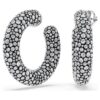 Boucles d’oreilles créoles Sublima, tailles rondes variées, blanches, plaquées rhodium Boucles d’oreilles créoles Sublima, tailles rondes variées, blanches, plaquées rhodium
