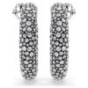 Boucles d’oreilles créoles Sublima, tailles rondes variées, blanches, plaquées rhodium Boucles d’oreilles créoles Sublima, tailles rondes variées, blanches, plaquées rhodium