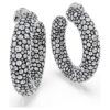 Boucles d’oreilles créoles Sublima, tailles rondes variées, blanches, plaquées rhodium Boucles d’oreilles créoles Sublima, tailles rondes variées, blanches, plaquées rhodium