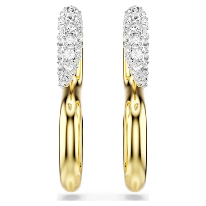 Boucles d’oreilles Dextera, taille ronde, blanches, finition métaux mélangés Boucles d’oreilles Dextera, taille ronde, blanches, finition métaux mélangés