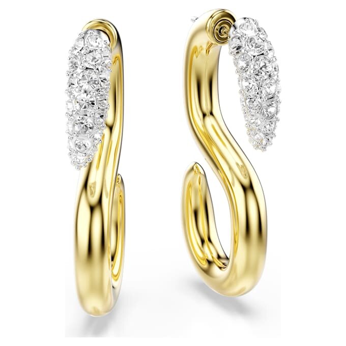 Boucles d’oreilles Dextera, taille ronde, blanches, finition métaux mélangés Boucles d’oreilles Dextera, taille ronde, blanches, finition métaux mélangés