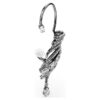 Boucles d’oreilles « Ear Cuffs » de la collection Vienna, motif plume, grand modèle, blanches, plaquées ruthénium Boucles d’oreilles « Ear Cuffs » de la collection Vienna, motif plume, grand modèle, blanches, plaquées ruthénium