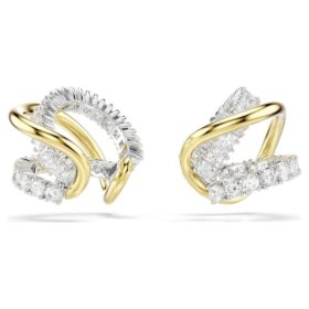 Boucles d’oreilles « Ear Cuffs » Hyperbola, tailles variées, blanches, finition métaux mélangés