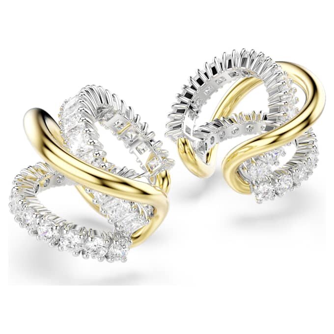Boucles d’oreilles « Ear Cuffs » Hyperbola, tailles variées, blanches, finition métaux mélangés Boucles d’oreilles « Ear Cuffs » Hyperbola, tailles variées, blanches, finition métaux mélangés