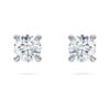 Boucles d’oreilles Eternity avec diamants synthétiques, 0,52 ct au total, forme ronde, argent sterling Boucles d’oreilles Eternity avec diamants synthétiques, 0,52 ct au total, forme ronde, argent sterling