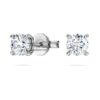 Boucles d’oreilles Eternity avec diamants synthétiques, 0,52 ct au total, forme ronde, argent sterling Boucles d’oreilles Eternity avec diamants synthétiques, 0,52 ct au total, forme ronde, argent sterling