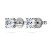Boucles d’oreilles Eternity avec diamants synthétiques, 0,52 ct au total, forme ronde, argent sterling Boucles d’oreilles Eternity avec diamants synthétiques, 0,52 ct au total, forme ronde, argent sterling