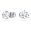 Boucles d’oreilles Eternity avec diamants synthétiques de 2,0 carats au total, taille ronde, or blanc 14 carats Boucles d’oreilles Eternity avec diamants synthétiques de 2,0 carats au total, taille ronde, or blanc 14 carats