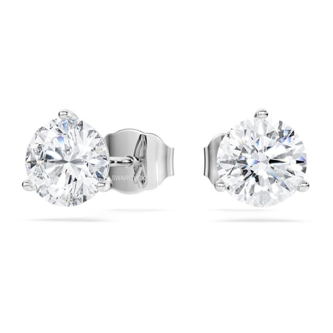 Boucles d’oreilles Eternity avec diamants synthétiques de 2,0 carats au total, taille ronde, or blanc 14 carats Boucles d’oreilles Eternity avec diamants synthétiques de 2,0 carats au total, taille ronde, or blanc 14 carats