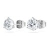 Boucles d’oreilles Eternity avec diamants synthétiques de 2,0 carats au total, taille ronde, or blanc 14 carats Boucles d’oreilles Eternity avec diamants synthétiques de 2,0 carats au total, taille ronde, or blanc 14 carats