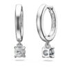 Boucles d’oreilles Eternity Drop, diamants synthétiques 0,7 ct au total, forme ronde, or blanc 14 carats Boucles d’oreilles Eternity Drop, diamants synthétiques 0,7 ct au total, forme ronde, or blanc 14 carats
