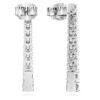Boucles d’oreilles Eternity Drop en diamants synthétiques, 1,3 ct au total, forme ronde, or blanc 14 carats Boucles d’oreilles Eternity Drop en diamants synthétiques, 1,3 ct au total, forme ronde, or blanc 14 carats
