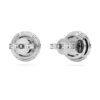 Boucles d’oreilles « Eternity Halo » avec diamants synthétiques, 2 carats au total, forme ronde, or blanc 14 carats Boucles d’oreilles « Eternity Halo » avec diamants synthétiques, 2 carats au total, forme ronde, or blanc 14 carats