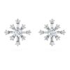 Boucles d’oreilles Galaxy avec diamants synthétiques, 0,5 ct au total, forme ronde, or blanc 14 carats Boucles d’oreilles Galaxy avec diamants synthétiques, 0,5 ct au total, forme ronde, or blanc 14 carats
