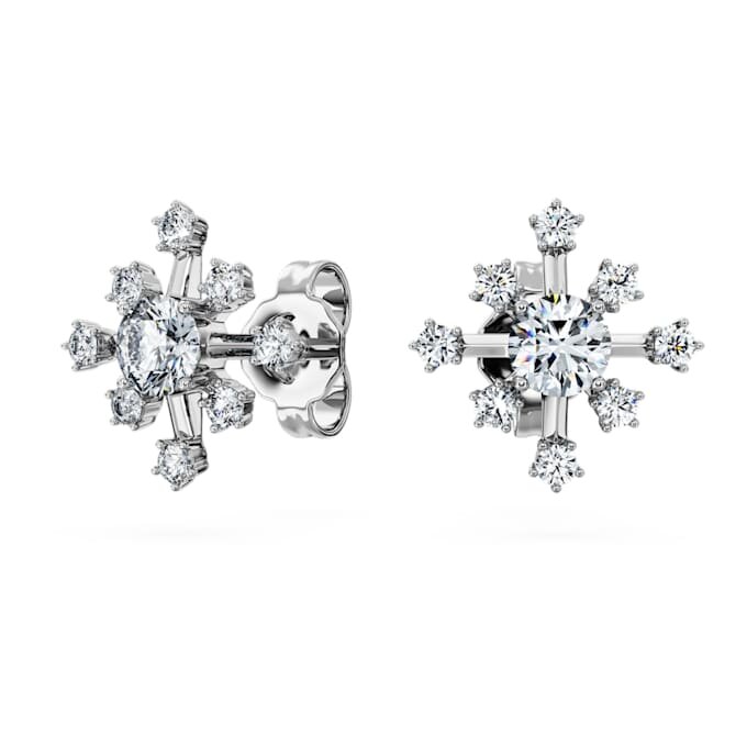 Boucles d’oreilles Galaxy avec diamants synthétiques, 0,5 ct au total, forme ronde, or blanc 14 carats Boucles d’oreilles Galaxy avec diamants synthétiques, 0,5 ct au total, forme ronde, or blanc 14 carats