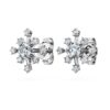 Boucles d’oreilles Galaxy avec diamants synthétiques, 0,5 ct au total, forme ronde, or blanc 14 carats Boucles d’oreilles Galaxy avec diamants synthétiques, 0,5 ct au total, forme ronde, or blanc 14 carats