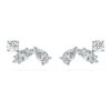 Boucles d’oreilles Galaxy avec diamants synthétiques 0,5 ct au total, formes variées, argent sterling Boucles d’oreilles Galaxy avec diamants synthétiques 0,5 ct au total, formes variées, argent sterling