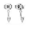Boucles d’oreilles Galaxy avec diamants synthétiques 0,82 ct au total, formes variées, argent sterling
