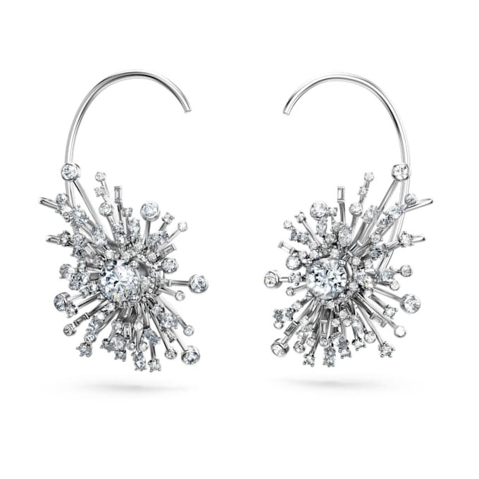 Boucles d’oreilles Galaxy avec diamants synthétiques, 14,67 carats au total, formes variées, or blanc 18 carats Boucles d’oreilles Galaxy avec diamants synthétiques, 14,67 carats au total, formes variées, or blanc 18 carats