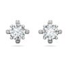 Boucles d’oreilles Galaxy avec diamants synthétiques de 2,1 carats au total, forme ronde, or blanc 14 carats Boucles d’oreilles Galaxy avec diamants synthétiques de 2,1 carats au total, forme ronde, or blanc 14 carats