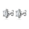 Boucles d’oreilles Galaxy avec diamants synthétiques de 2,1 carats au total, forme ronde, or blanc 14 carats Boucles d’oreilles Galaxy avec diamants synthétiques de 2,1 carats au total, forme ronde, or blanc 14 carats