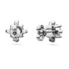 Boucles d’oreilles Galaxy avec diamants synthétiques de 2,1 carats au total, forme ronde, or blanc 14 carats Boucles d’oreilles Galaxy avec diamants synthétiques de 2,1 carats au total, forme ronde, or blanc 14 carats