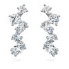 Boucles d’oreilles « Galaxy » en diamants synthétiques, 1,25 ct au total, formes variées, or blanc 14 carats