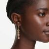 Boucles d’oreilles Gema Drop : design asymétrique, tailles variées, rose, plaqué or Boucles d’oreilles Gema Drop : design asymétrique, tailles variées, rose, plaqué or