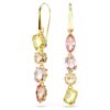 Boucles d’oreilles Gema Drop : design asymétrique, tailles variées, rose, plaqué or Boucles d’oreilles Gema Drop : design asymétrique, tailles variées, rose, plaqué or