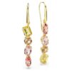 Boucles d’oreilles Gema Drop : design asymétrique, tailles variées, rose, plaqué or Boucles d’oreilles Gema Drop : design asymétrique, tailles variées, rose, plaqué or