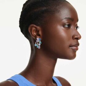 Boucles d’oreilles Gema « Jackets » à tailles variées, multicolores, plaquées or