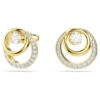 Boucles d’oreilles Hyperbola, taille ronde, blanches, plaquées or Boucles d’oreilles Hyperbola, taille ronde, blanches, plaquées or