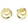 Boucles d’oreilles Hyperbola, taille ronde, blanches, plaquées or Boucles d’oreilles Hyperbola, taille ronde, blanches, plaquées or
