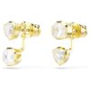 Boucles d’oreilles Imber : design asymétrique, tailles variées, blanches, plaquées or Boucles d’oreilles Imber : design asymétrique, tailles variées, blanches, plaquées or