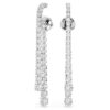 Boucles d’oreilles Matrix Drop à gradation de facettes rondes, blanches, plaquées rhodium Boucles d’oreilles Matrix Drop à gradation de facettes rondes, blanches, plaquées rhodium