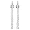Boucles d’oreilles Matrix Drop à gradation de facettes rondes, blanches, plaquées rhodium Boucles d’oreilles Matrix Drop à gradation de facettes rondes, blanches, plaquées rhodium