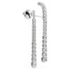 Boucles d’oreilles Matrix Drop à gradation de facettes rondes, blanches, plaquées rhodium Boucles d’oreilles Matrix Drop à gradation de facettes rondes, blanches, plaquées rhodium