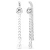 Boucles d’oreilles Matrix Drop à gradation de facettes rondes, blanches, plaquées rhodium Boucles d’oreilles Matrix Drop à gradation de facettes rondes, blanches, plaquées rhodium