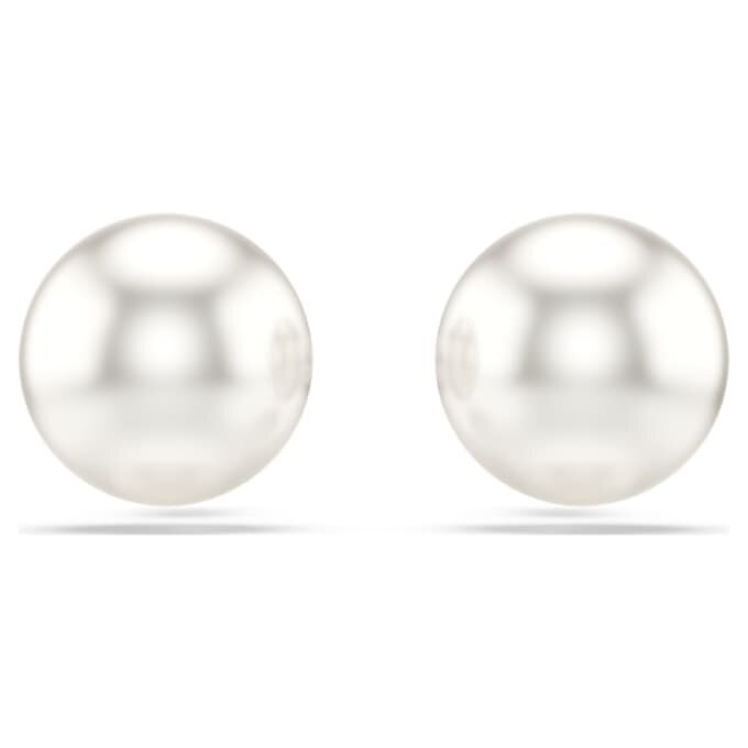 Boucles d’oreilles Matrix à perles de cristal, blanches, plaquées rhodium Boucles d’oreilles Matrix à perles de cristal, blanches, plaquées rhodium