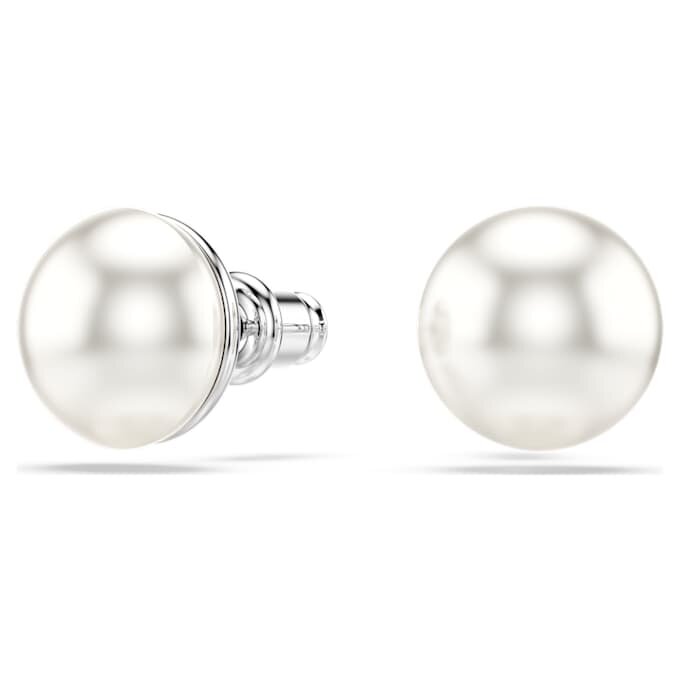 Boucles d’oreilles Matrix à perles de cristal, blanches, plaquées rhodium Boucles d’oreilles Matrix à perles de cristal, blanches, plaquées rhodium