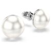 Boucles d’oreilles Matrix à perles de cristal, blanches, plaquées rhodium Boucles d’oreilles Matrix à perles de cristal, blanches, plaquées rhodium